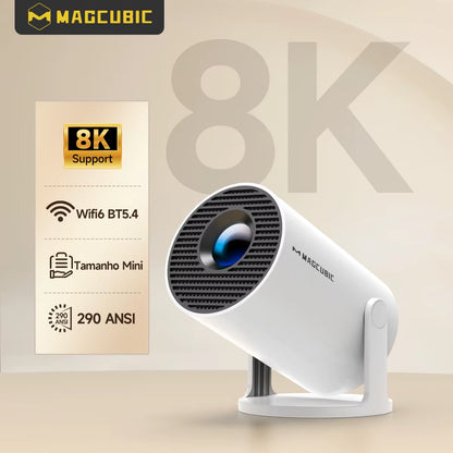 HY300 Pro 8K HD Projector Android14 Dual Wifi6 290ANSI Allwinner H726 BT5.0 1280*720 Home Cinema Outdoor Projetor HY300