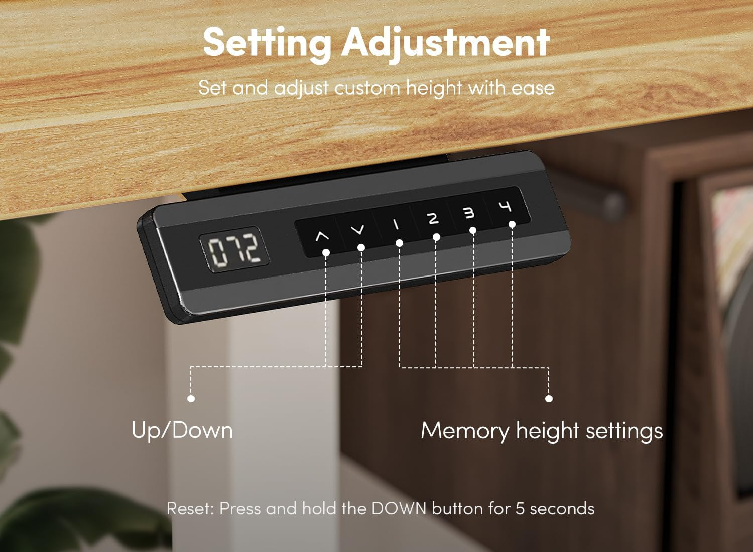 40 X 24 Inch Height Adjustable Electric Standing Desk with Double Drawer, Stand up Desk with Storage Shelf, Sit Stand Desk, Light Rustic